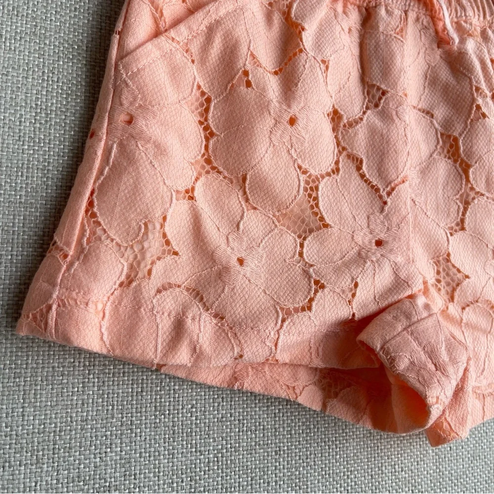 NWT Janie and Jack Tropical Peach Lace Shorts - Size 3 - Picture 3 of 9